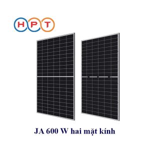 Tấm pin JA 600Wp Ntype hai mặt kính