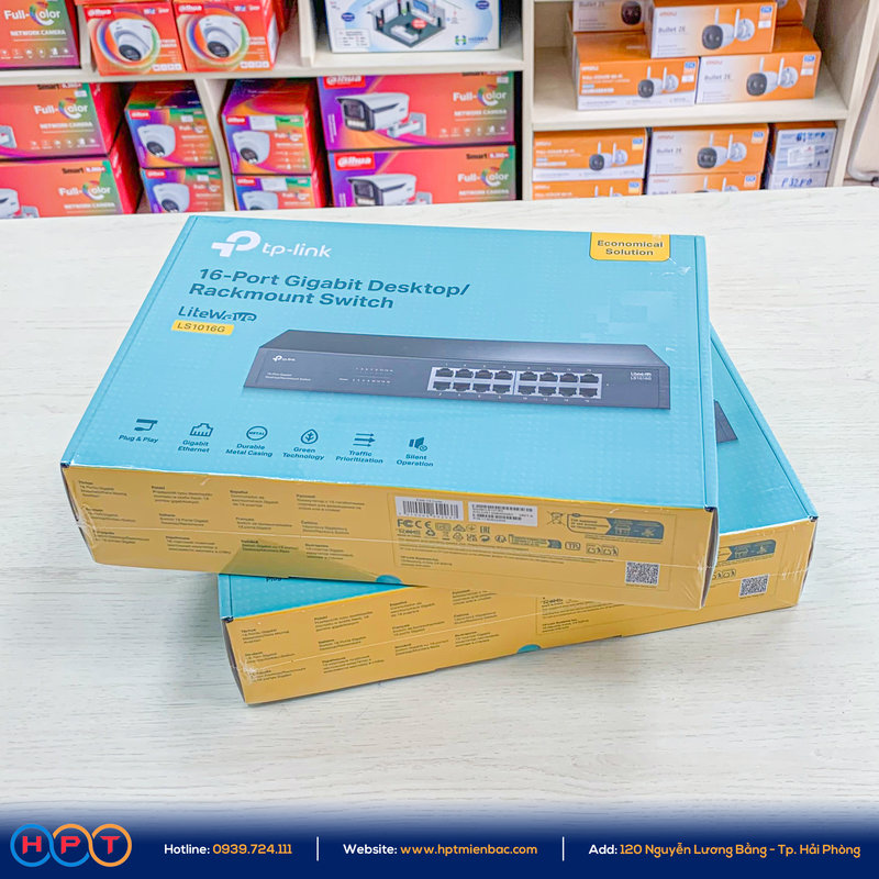 switch mạng TP Link LiteWave LS1016G không sử dụng quạt hạn chế tiếng ồn