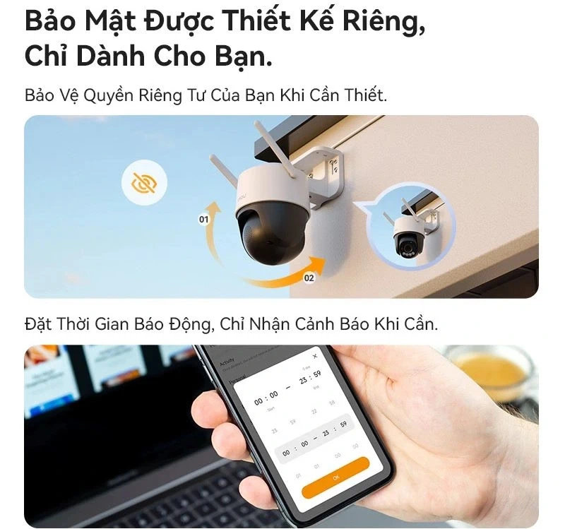 IMOU IPC-K7FP-8V0N phạm vi quan sát rộng