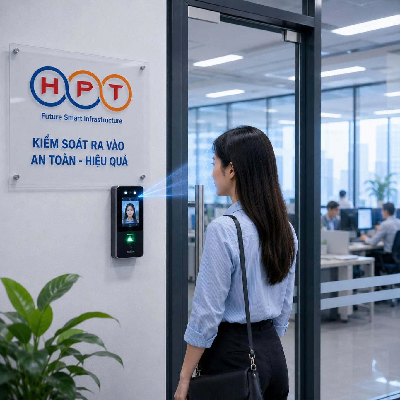 chấm công kiểm soát ra vào, đảm bảo an ninh