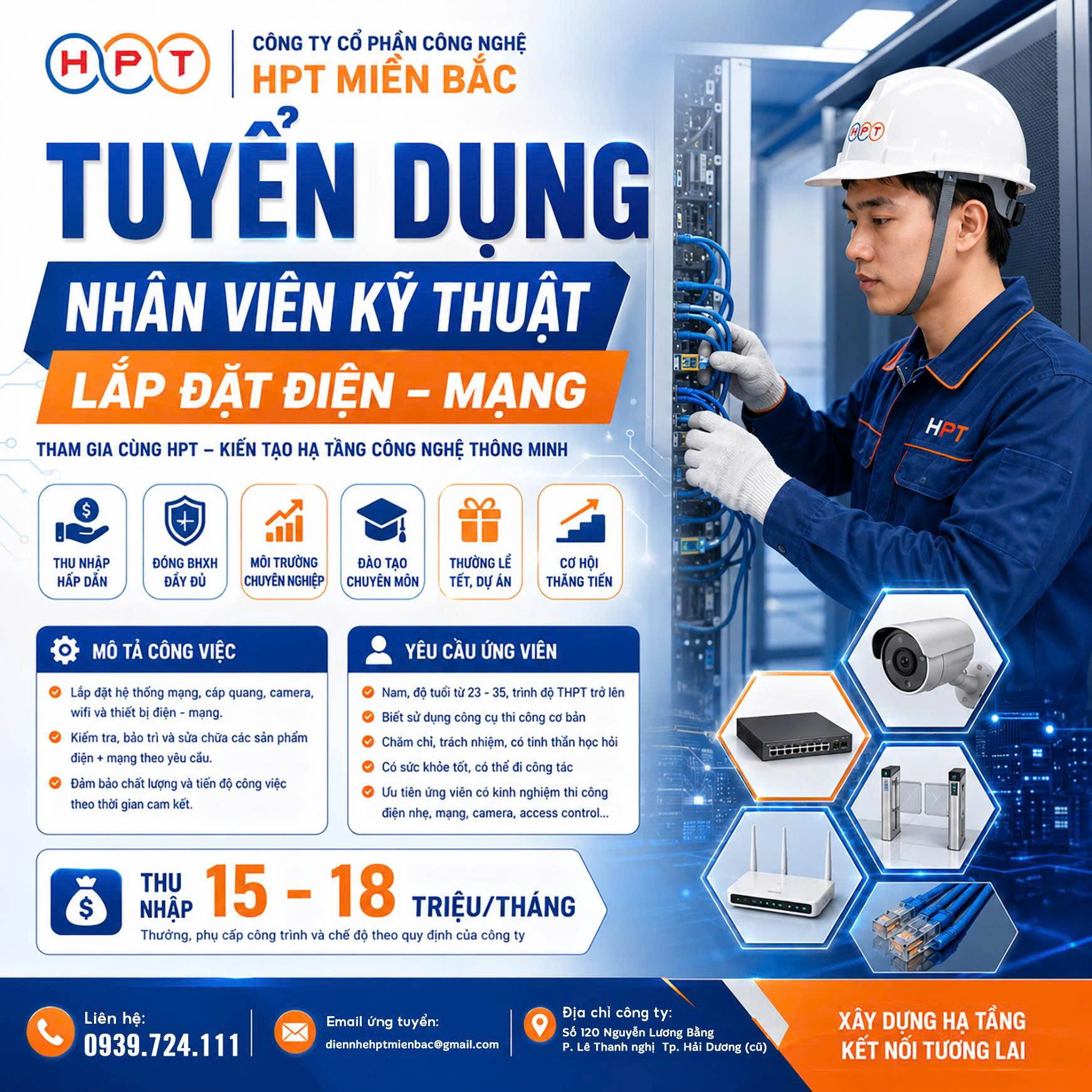 JD mô tả công việc vị trí Nhân viên kĩ thuật dự án