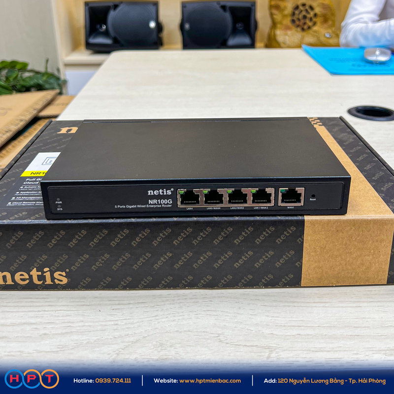 Netis NR100G được trang bị 5 cổng mạng Gigabit