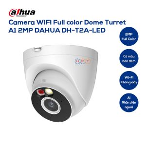 Camera WIFI Full color Dome Turret A1 2MP DAHUA DH-T2A-LED