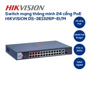 Switch mạng thông minh 24 cổng PoE HIKVISION DS-3E1326P-EI/M