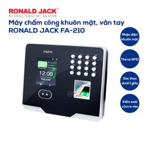Máy chấm công khuôn mặt, vân tay RONALD JACK FA-210