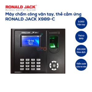 Máy chấm công vân tay, thẻ cảm ứng RONALD JACK X989-C