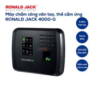 Máy chấm công vân tay, thẻ cảm ứng RONALD JACK 4000-G