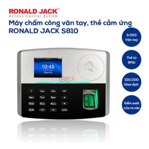 Máy chấm công vân tay, thẻ cảm ứng RONALD JACK S810